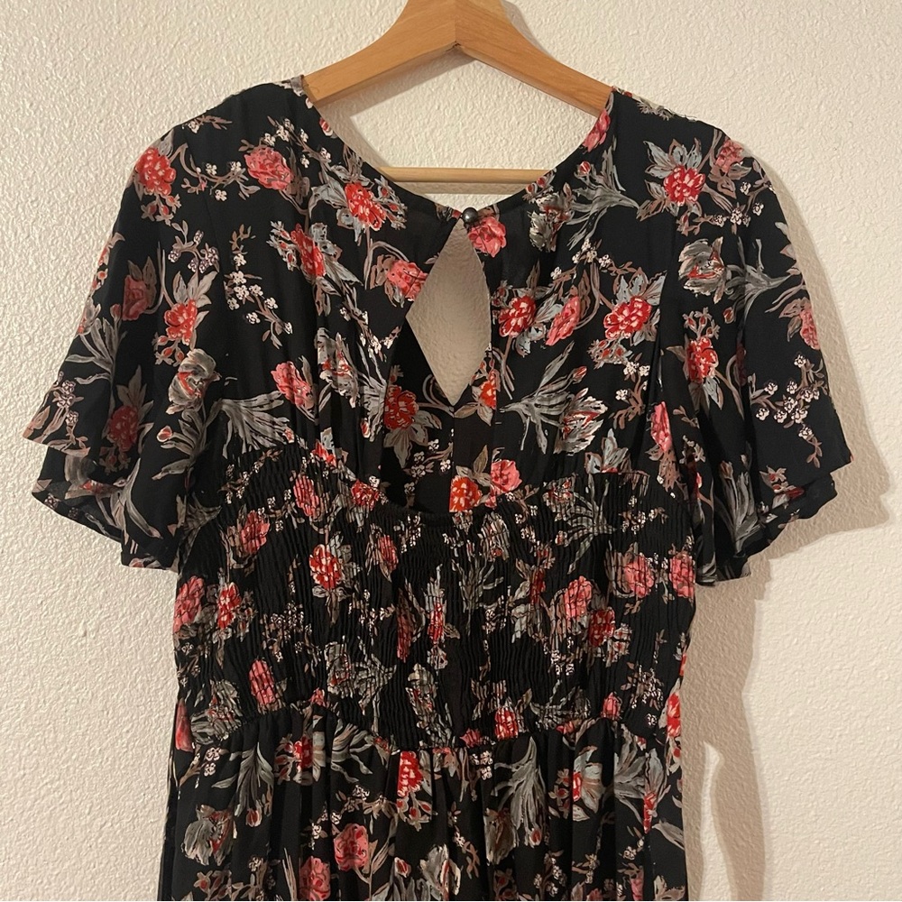 Miami Black and Red Floral Maxi Dress/romper size Small NWT - Picture 7 of 11